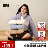 森马（Semir）外套女插肩袖珊瑚绒仿羊羔毛2024冬季立领宽松夹克109724108003