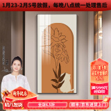 守灯人入户玄关装饰画北欧轻奢艺术玄关画竖版入门ins抽象客厅壁画走廊过道墙壁装饰画 J款 90*180金框无玻璃+油画布