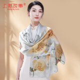上海故事真丝丝巾女春夏高档桑蚕丝绸披肩围巾女妈妈母亲节生日礼物 幻彩琉光