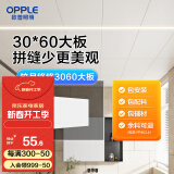 欧普（OPPLE）1片装 集成吊顶铝扣板天花板厨房卫生间扣板 【皎月悠悠】0.5mm【30x60大板】 1片装(4㎡起包辅材配料 安装)