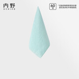 内野（UCHINO）棉花糖方巾无捻纱纯棉柔软吸水洗脸毛巾儿童面巾蓝绿色