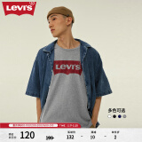 Levi's【全新升级】李维斯新版情侣同款短袖T恤logo印花 灰色0003 XL