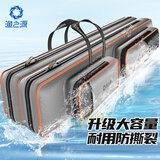 渔之源新款渔具包鱼竿包便携钓鱼收纳包杆包台钓多功能轻便型鱼竿包 80cm双层直筒【钢丝包边-海竿/溪流竿推荐】