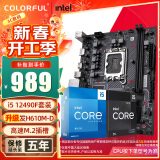 七彩虹（Colorful）B760/Z790主板搭英特尔i5 12490F/12600KF/13490F/14600KF 电脑台式diy 主板CPU套装 H610M-F/D EVO D4 板u套装 1