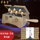 帝春堂 实木无漆艾灸盒单针六针多针随身灸盒悬灸盒明火艾灸盒艾灸 实木六针灸盒+艾柱一盒（54柱）