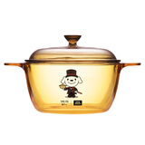 康宁（VISIONS）1.5L汤锅奶锅耐高温玻璃锅炖锅煮锅火锅 VS15晶彩锅 18cm