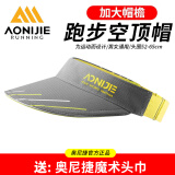 奥尼捷（AONIJIE）户外运动空顶帽马拉松跑步越野跑无顶遮阳速干吸汗帽男女运动帽 加大帽檐款-向阳黄（防晒更好） 均码