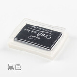 顽意屋 手帐DIY装饰印泥 凹腰彩色大印泥盒 印章伴侣大印台 黑色