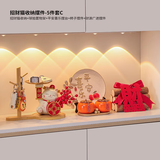 赟娅招财猫钥匙收纳玄关装饰品摆件门口入户鞋柜家居客厅乔迁新居礼品 招财猫收纳摆件-五件套C