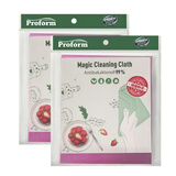 普乐姆德国百洁布细纤维抹布洗碗布不易沾油加厚吸水不掉毛清洁布 32cmx38cm加厚 抑菌型 2包/6片