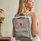 FJALLRAVEN北极狐双肩包女大容量背包书包23510-021-312雾灰/粉16L情人节