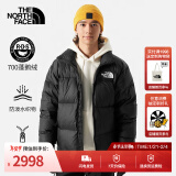 北面（The North Face）1996Nuptse高蓬鹅绒羽绒服ICON潮牌情侣款经典秋冬上新|3C8D LE4/黑色 XS /165美版尺码偏大