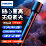 飞利浦（PHILIPS）手电筒强光远射长续航亮手电露营充电便携家用户外应急灯SFL8286