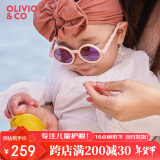 OLIVIO&CO儿童墨镜宝宝男女童时尚太阳镜防紫外线UV偏光镜OO镜24年款0-3岁 珊瑚粉【0-3岁】圆形 彩膜