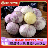 玉燕妃云南正宗新鲜紫皮独头大蒜独蒜干蒜 农家露天自种助农生鲜蔬菜 4-4.5cm干蒜 独头紫皮蒜 5斤