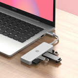 华硕（ASUS）USB3.0分线器USB2.0扩展坞 高速4口HUB集线器拓展坞笔记本电脑一拖多转换器转接头延长线A440-1