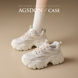 奥古狮登（Agsdon）老爹鞋女秋冬ins潮麦穗百搭鞋子女厚底增高运动鞋 231151 香风 36