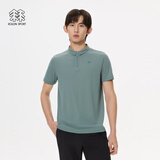 KOLON SPORT/可隆速干POLO 男士吸湿小翻领抗菌户外运动印花短袖 LHPT5MTT31-MO 青苔绿 L 175/96A