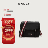 巴利(BALLY)新年礼物男包织物单肩包邮差包黑色6226335