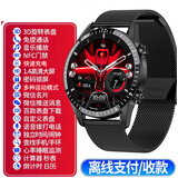 彬格 智能手环表男蓝牙可通话手环iOS安卓通用机械潮流电子腕表男士 黑钢【持久续航+免提通话+全触控】+送表带