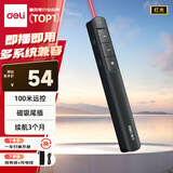 得力（deli）激光笔 教师专用ppt超链切换功能教鞭/无线演示器课件笔 红光充电款激光翻页笔 黑色 2808PL