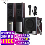 山水（SANSUI） 60C家用 蓝牙音响 家庭环绕 HIFI发烧级 电视音响 家庭影院 7喇叭重低音炮K歌客厅多媒体电脑音响 60C升级+有线话筒