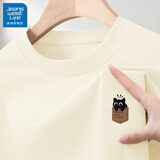 JEANSWEST LIFE真维斯短袖男t恤纯棉简约猫咪男生半袖夏季柔软亲肤百搭男款上衣