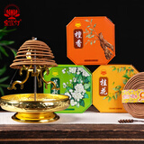宝莲灯宝莲灯檀香12小时盘香桂花茉莉香薰室内厕所去味组合套装