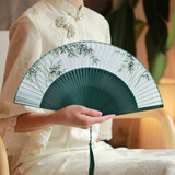 极度空间 折扇中国风扇子女式古风夏天竹扇汉服旗袍舞蹈扇生日礼物送朋友