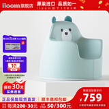 iloom 儿童沙发韩国进口卡通宝宝学坐凳可爱兔子婴儿沙发椅儿童小椅子 小熊-蓝色 50cm