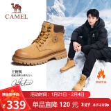 骆驼（CAMEL）王俊凯同款加绒马丁靴户外工装大黄靴男 G122W7757TR 金黄 41