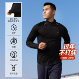 迪卡侬（DECATHLON）冬季内搭速干长袖t恤男训练服运动速干衣健身跑步上衣RUNM 经典黑（速干+三季+手表视窗） L