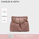 CHARLES&KEITH子母链条大容量流浪包托特包单肩斜挎包女包新年礼物CK2-40671449 CK2-40671539Mauve紫红色 L