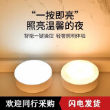 鸿视ins风水晶小台灯创意小夜灯卧室床头灯氛围灯LED电子蜡烛桌面摆件 充电按键三色灯（飞碟圆形随机） 氛围