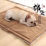 汤琪加厚冬季保暖狗狗垫子猫垫子耐咬四季通用宠物狗窝垫睡垫宠物垫子 新款咖啡色 M号:83*62CM
