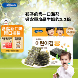 Bebecook海苔片 儿童无酸紫菜片即食高钙高铁黄金芝麻味17g 适合2阶以上