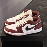 耐克（NIKE）鞋子aj男鞋 Air Jordan 1 Low 低帮男子运动休闲鞋篮球鞋 HF3148-102 白黑红 44