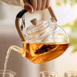 忆壶茶（YIHUTEA）茶壶玻璃泡茶烧水壶煮茶器大容量高硼硅玻璃壶可电陶炉茶水分离壶 【编绳吊坠】金银鱼提梁壶 1000ml