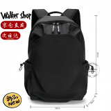 Walker Shop【礼物】双肩包男书包防泼水运动背包休闲旅行书包电脑包男 炫酷黑【礼盒装/京仓极速发/次日达】 15.6寸