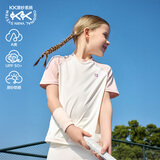Kocotreekk树儿童速干衣吸湿排汗T恤户外运动训练服夏季撞色 云朵白 130 