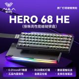狼蛛（AULA）HERO 68HE磁轴键盘RT电竞游戏客制化机械有线RGB灯效五层填充网页驱动无畏契约8K回报率家用办公 灯塔键帽【玉皇磁轴】黑色