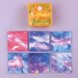 小号手工折纸儿童diy正方形爱心叠纸印花图案彩色千纸鹤卡纸折纸 星空H3款（6.4cm6色270张）