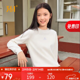 361°卫衣女秋冬季加绒外套运动休闲圆领长袖套头衫上衣662344801D-1