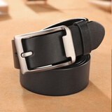 牛当家真皮皮男牛皮腰带针扣头层牛皮1101 黑色 120cm 