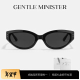 GENTLE MINISTERGM墨镜男女同款太阳镜猫眼显瘦眼镜户外防晒明星情侣礼物送女友 GM-Jason Ultra黑灰色