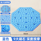 羽豪脚底按摩器脚步按摩仪慢跑步减肥瘦家用足底按摩垫超痛指压板 八边磁石加厚按摩指压板-蓝色