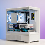 爱国者（aigo）星璨岚 小岚屏显版白色 台式电脑主机箱 垂直风道风冷/M-ATX主板/240水冷/270°海景房/5090显卡