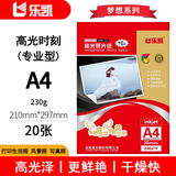 乐凯照片打印纸 梦想系列 高光照片纸专业型 230克20张A4 210mm×297mm 干燥快更鲜艳不卡纸 全家福