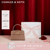 CHARLES&KEITH鳄鱼纹凯莉包手提斜挎婚包包女包生日礼物新年礼物CK2-50270880-1 BLUSH浅红色 S