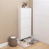 毕威尔12-15cm极窄超薄鞋柜 家用门口入户玄关落地一体靠墙楼道收纳鞋架 【12cm】白色508宽三层 整装发货-升级加厚